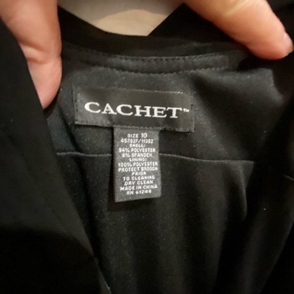 Cachet Black Long Dress size 10 - Picture 7 of 13